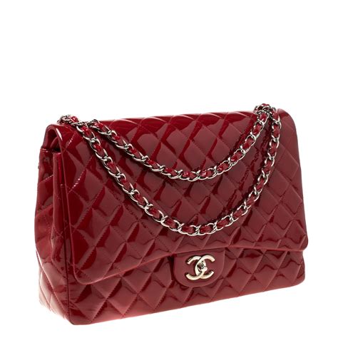 Chanel Red Patent Bag 